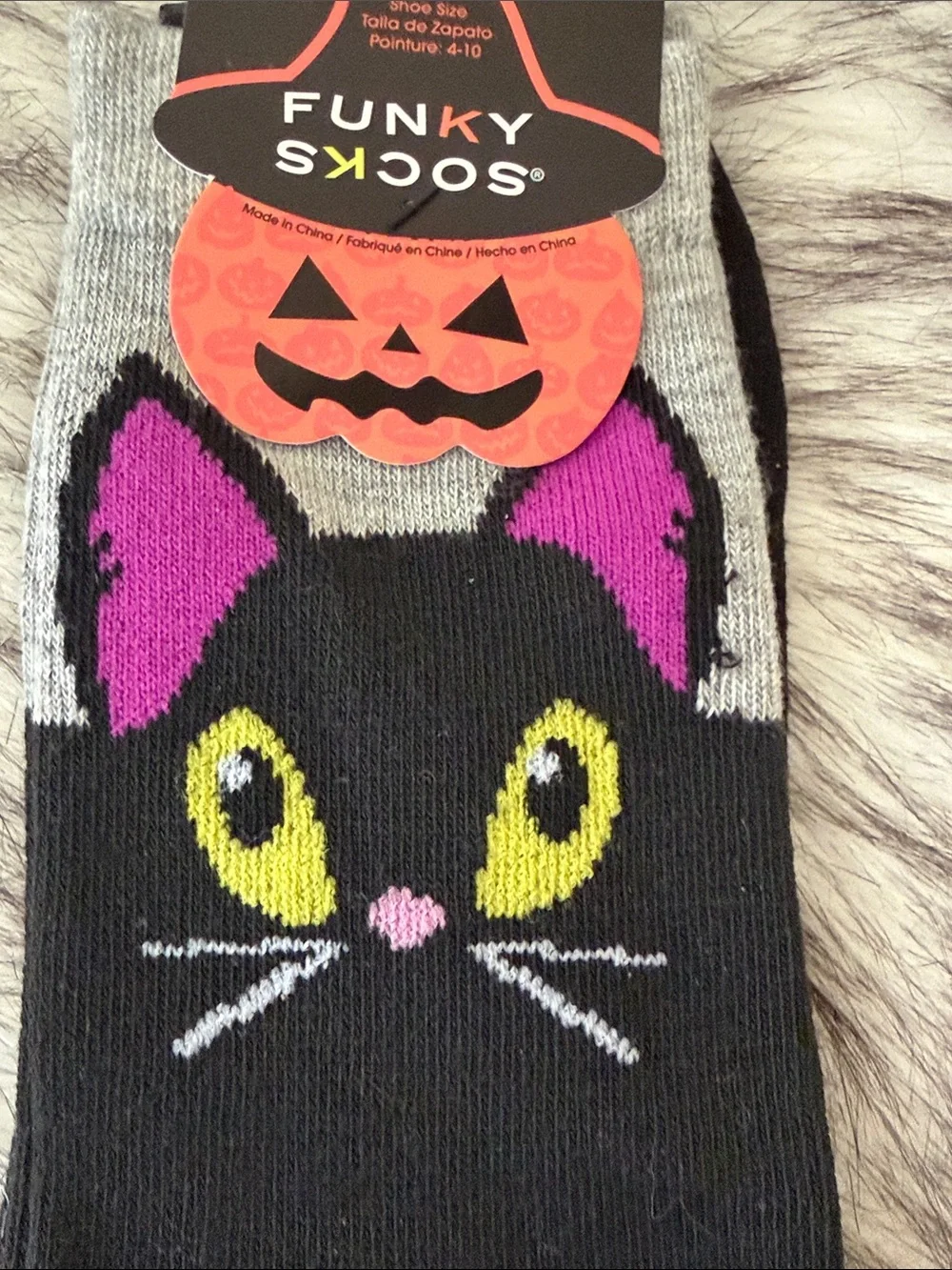 Cat Halloween socks